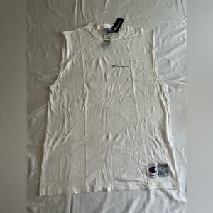 NWT VTG 90s Champion Tank Top White Sleeveless Muscle Mens Sz Large